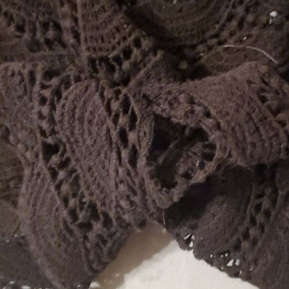 MUD PIE CROCHE DRESS SIZE L BLACK - Picture 9 of 9